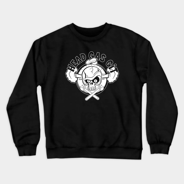 Head Gas Git Crewneck Sweatshirt by Nik Afia designs